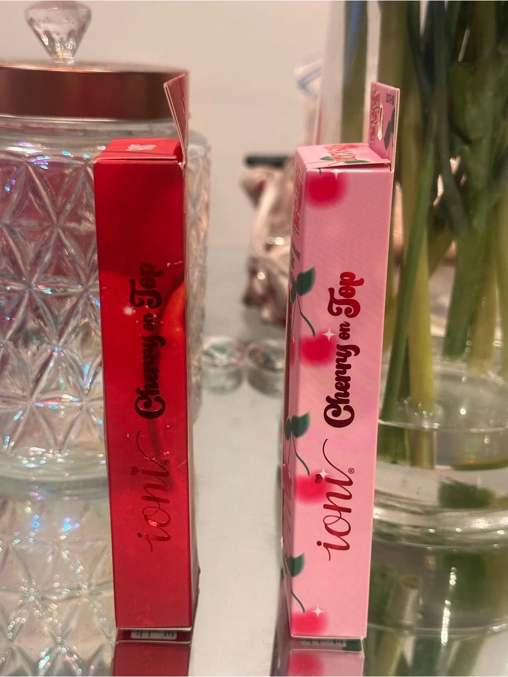 IONI Cherry On Top Melting Lip Balm Duo 2 Shortcake Wild Cherry Vegan NEW SEALED